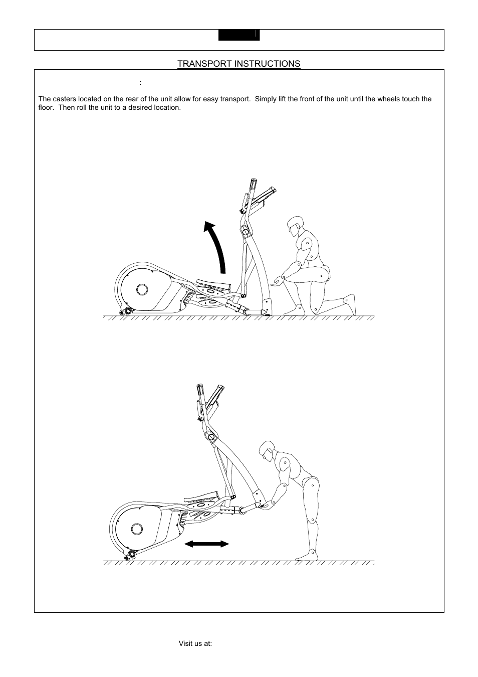 Transport instructions | Smooth Fitness CE 2.1 User Manual | Page 24 / 38