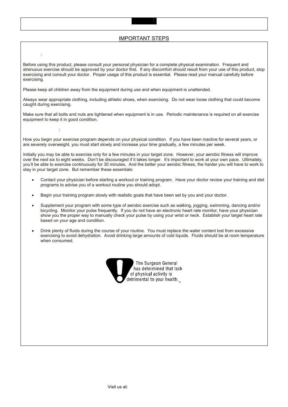 Important steps | Smooth Fitness CE 2.1 User Manual | Page 33 / 38