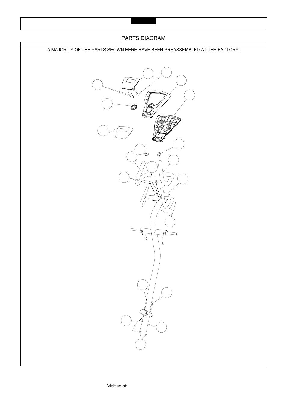 Parts diagram | Smooth Fitness CE 2.1 User Manual | Page 7 / 38