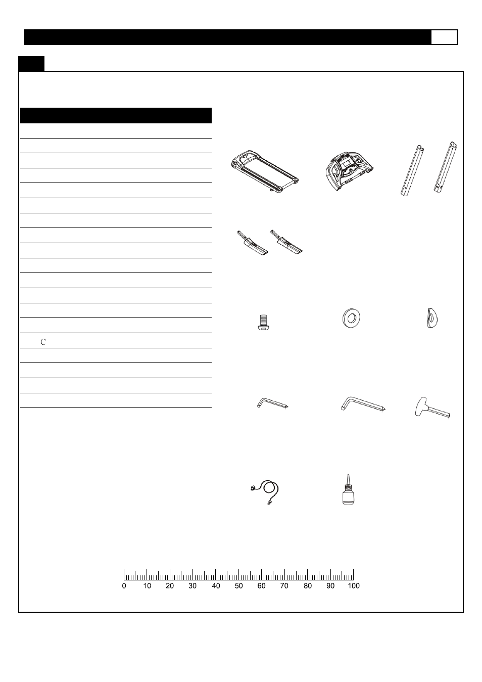 Supplied components / supplied hardware | Smooth Fitness 935 User Manual | Page 7 / 45