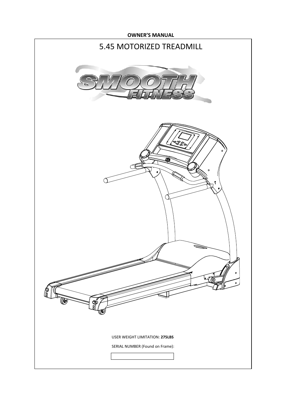 Smooth Fitness 5.45 User Manual | 45 pages