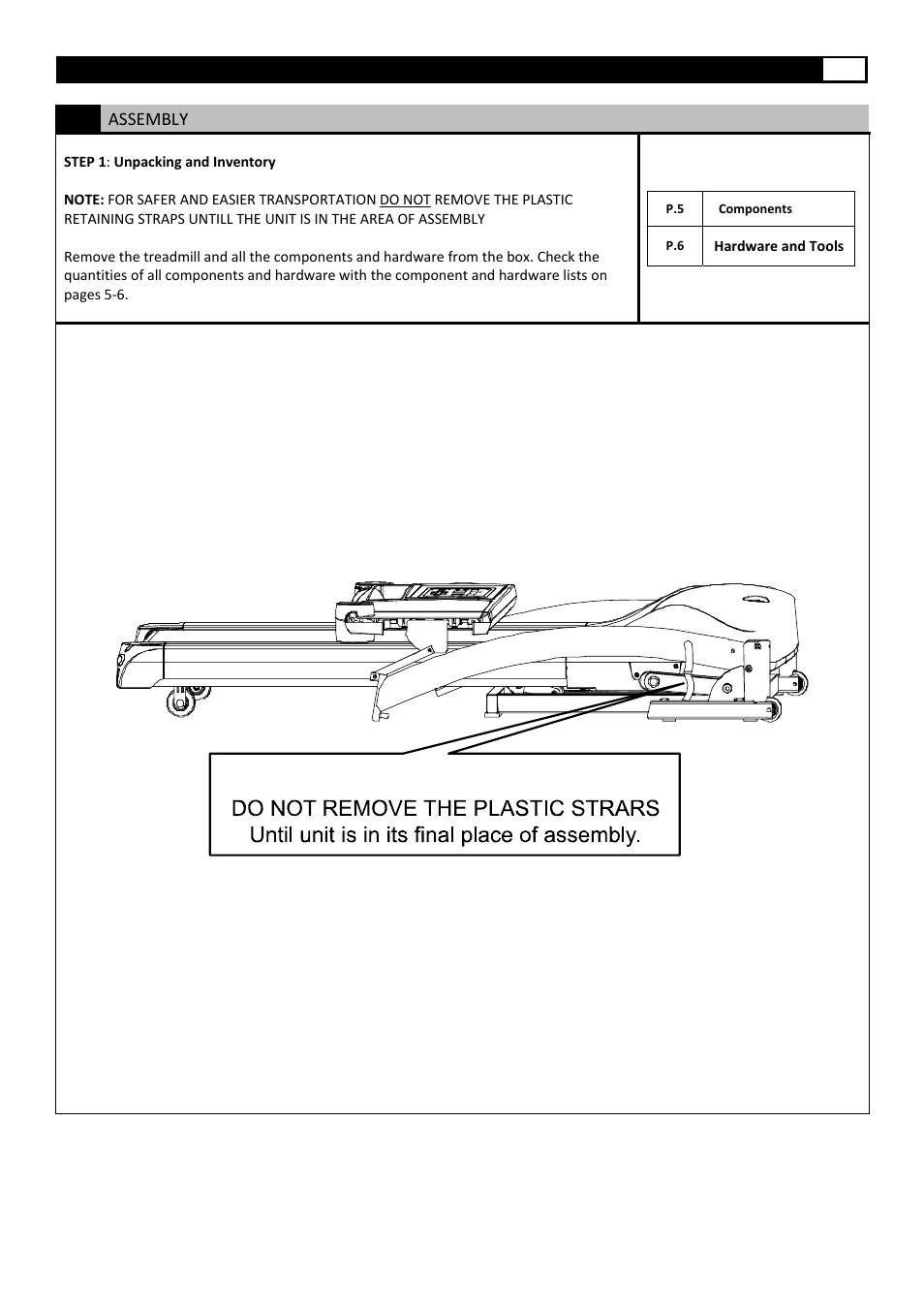 Warning | Smooth Fitness 5.45 User Manual | Page 19 / 45