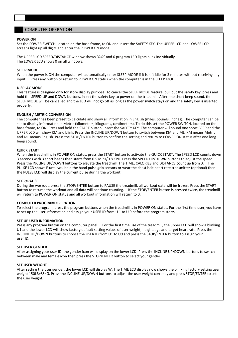 Smooth Fitness 5.45 User Manual | Page 32 / 45