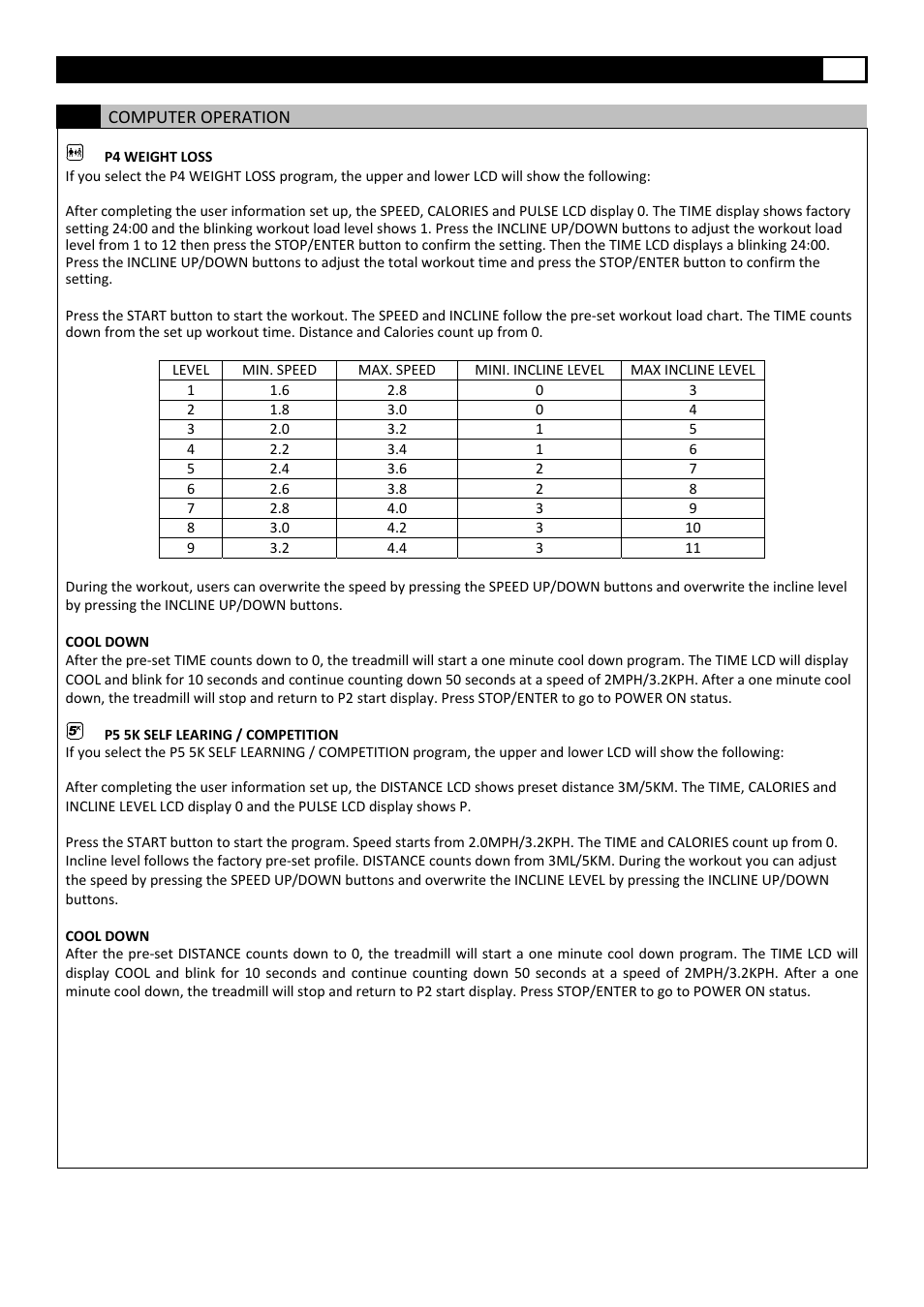 Smooth Fitness 5.45 User Manual | Page 35 / 45