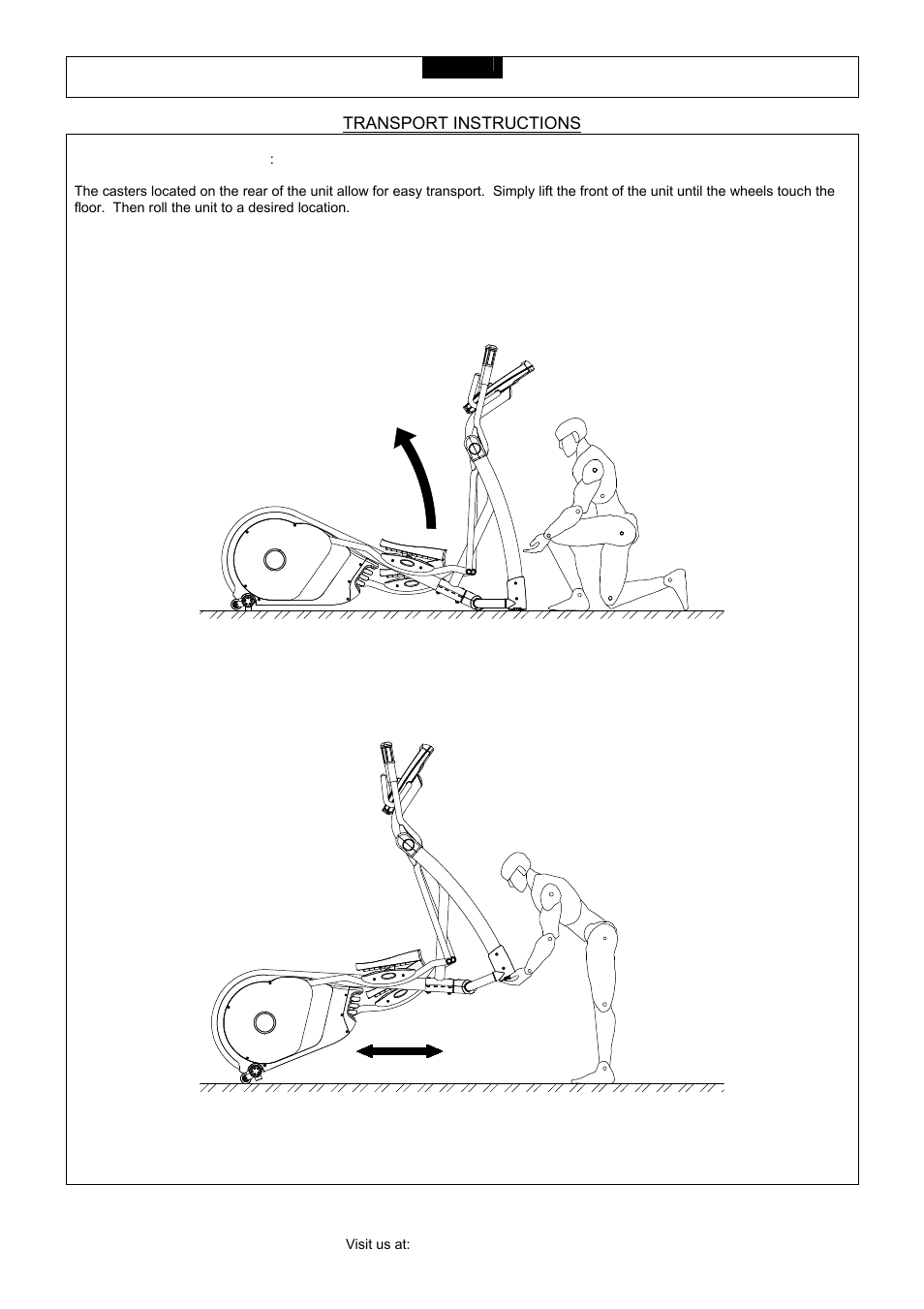 Transport instructions | Smooth Fitness CE 3.2 User Manual | Page 24 / 38