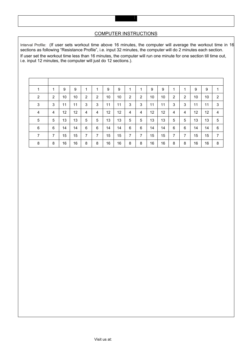 Computer instructions | Smooth Fitness CE 3.2 User Manual | Page 29 / 38