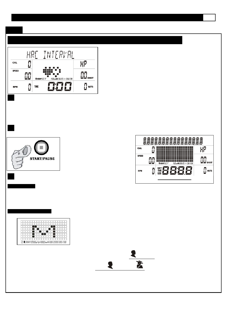 Computer operation, H.r.c. i, Onsole | Nstructions, Nterval, Rogram (p14) | Smooth Fitness V380 User Manual | Page 43 / 48