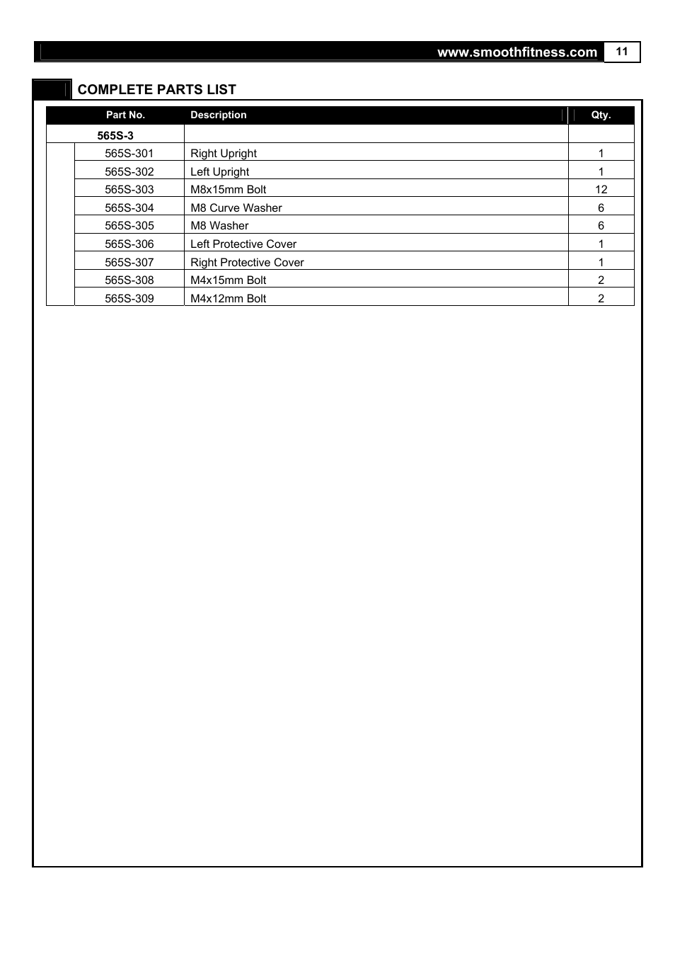 Smooth Fitness 5.65S User Manual | Page 11 / 41