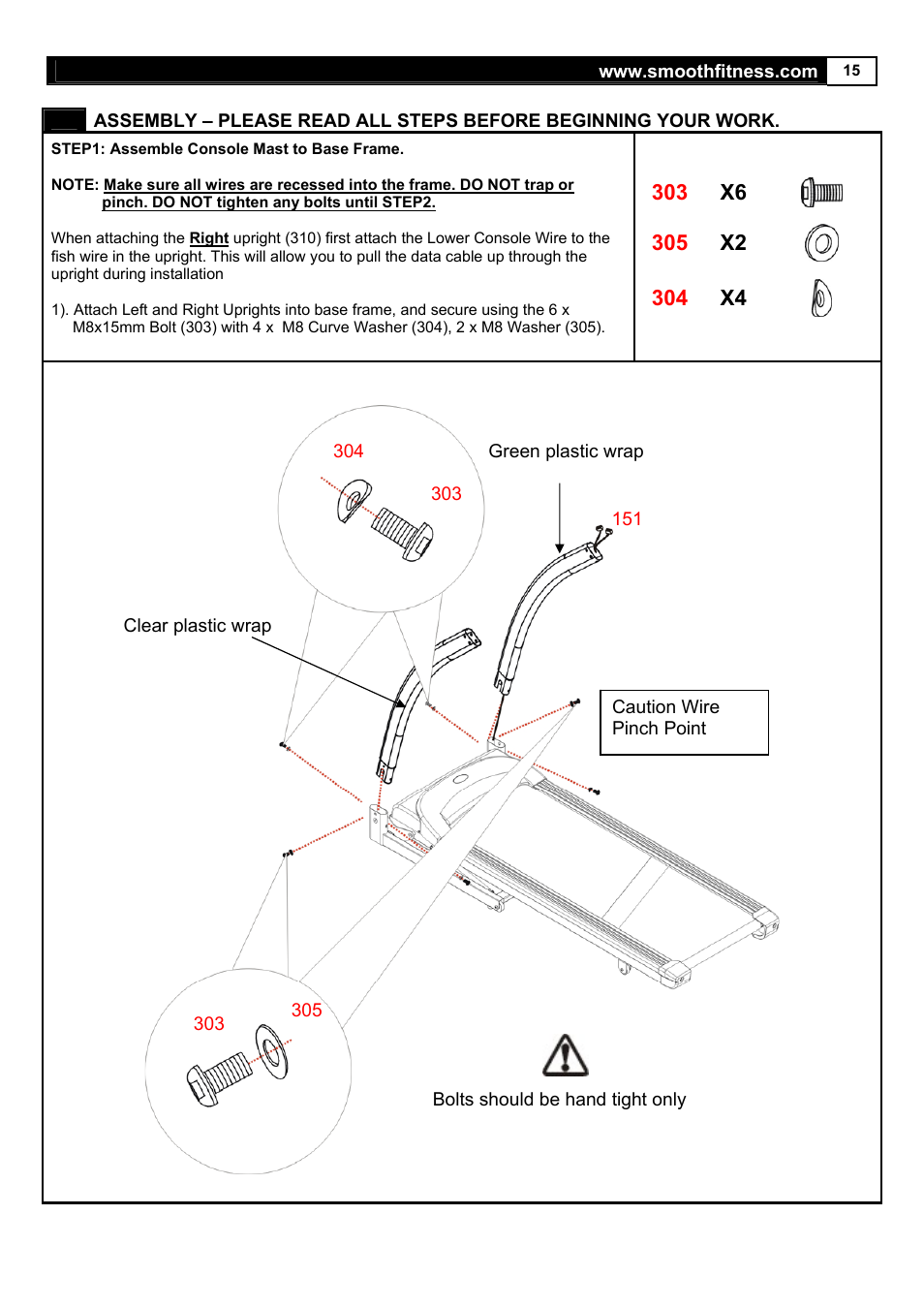 Smooth Fitness 5.65S User Manual | Page 15 / 41