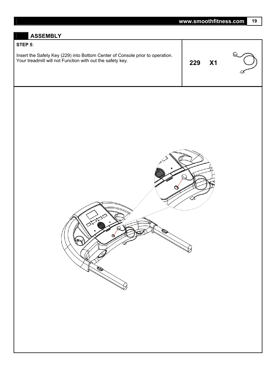 229 x1 | Smooth Fitness 5.65S User Manual | Page 19 / 41