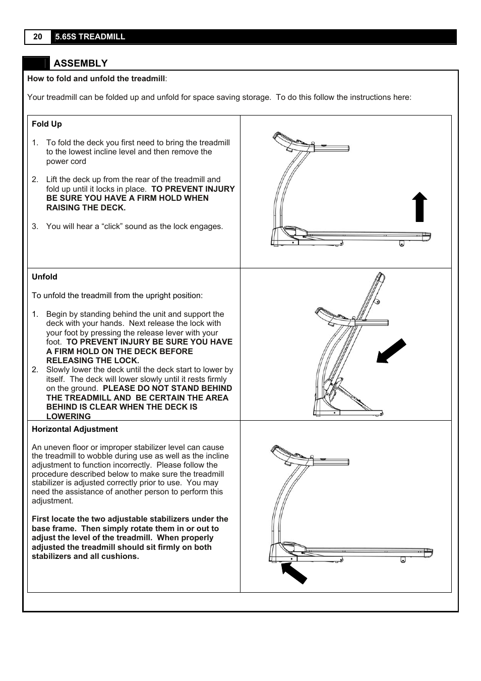 Smooth Fitness 5.65S User Manual | Page 20 / 41