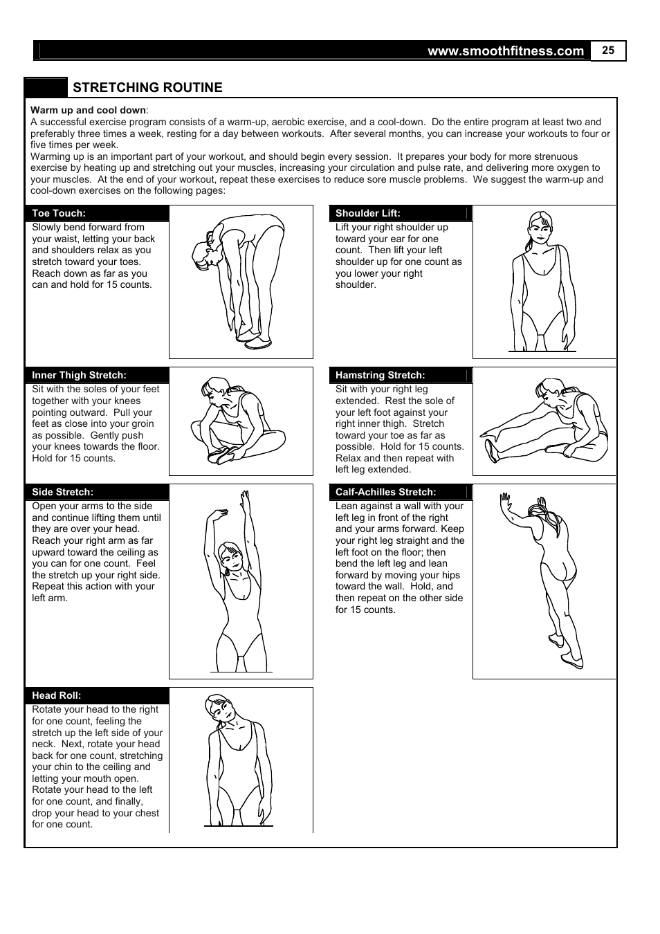 Smooth Fitness 5.65S User Manual | Page 25 / 41