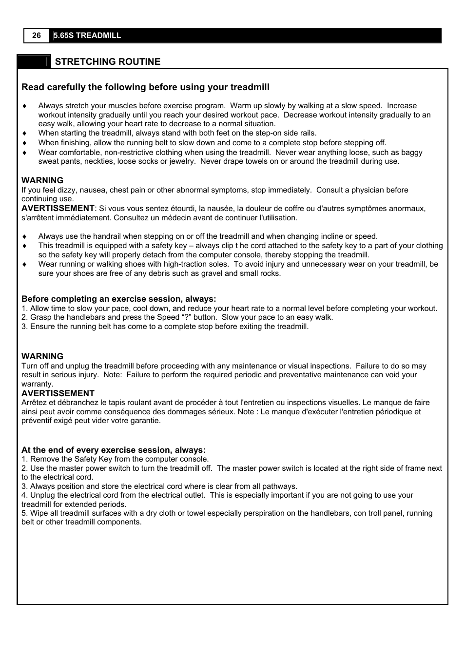 Smooth Fitness 5.65S User Manual | Page 26 / 41