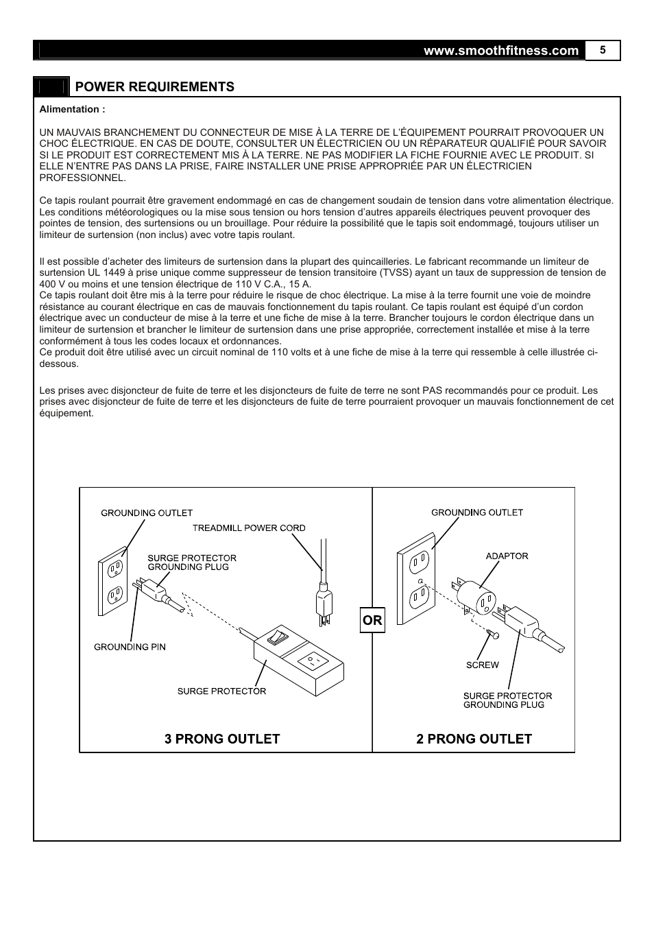 Smooth Fitness 5.65S User Manual | Page 5 / 41