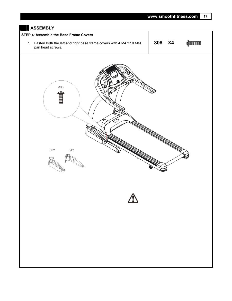 308 x4 | Smooth Fitness 7.35 R User Manual | Page 17 / 39