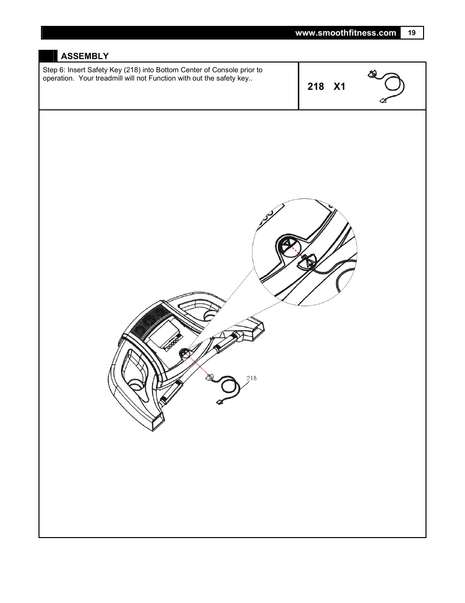 218 x1 | Smooth Fitness 7.35 R User Manual | Page 19 / 39