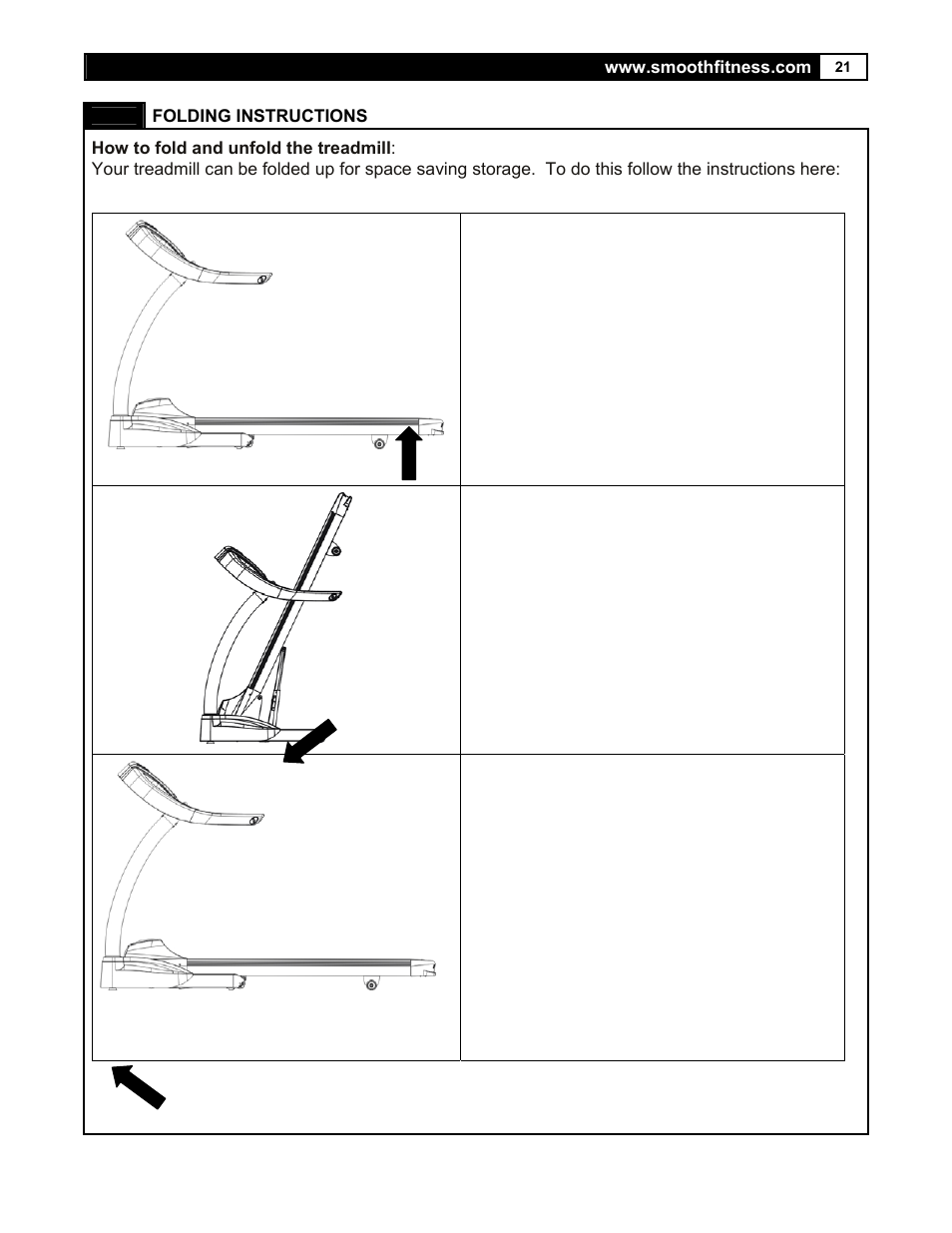 Horizontal adjustment | Smooth Fitness 7.35 R User Manual | Page 21 / 39