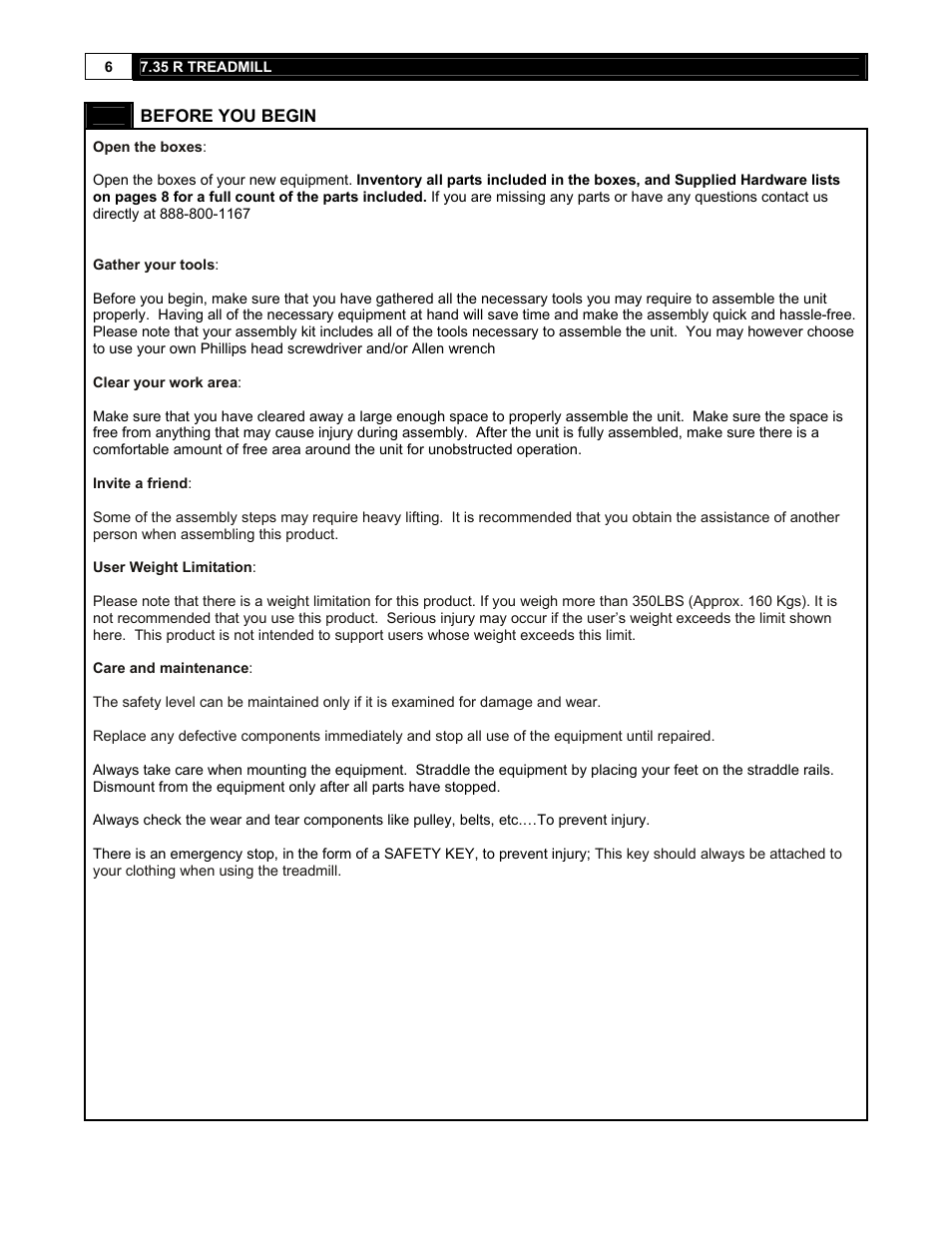Smooth Fitness 7.35 R User Manual | Page 6 / 39