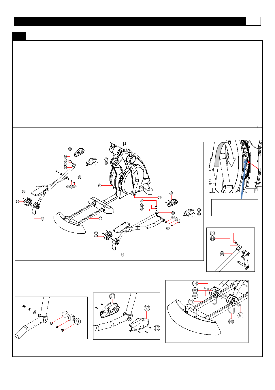 Assembly, Crank arm bracket | Smooth Fitness CE-3.0 User Manual | Page 11 / 34