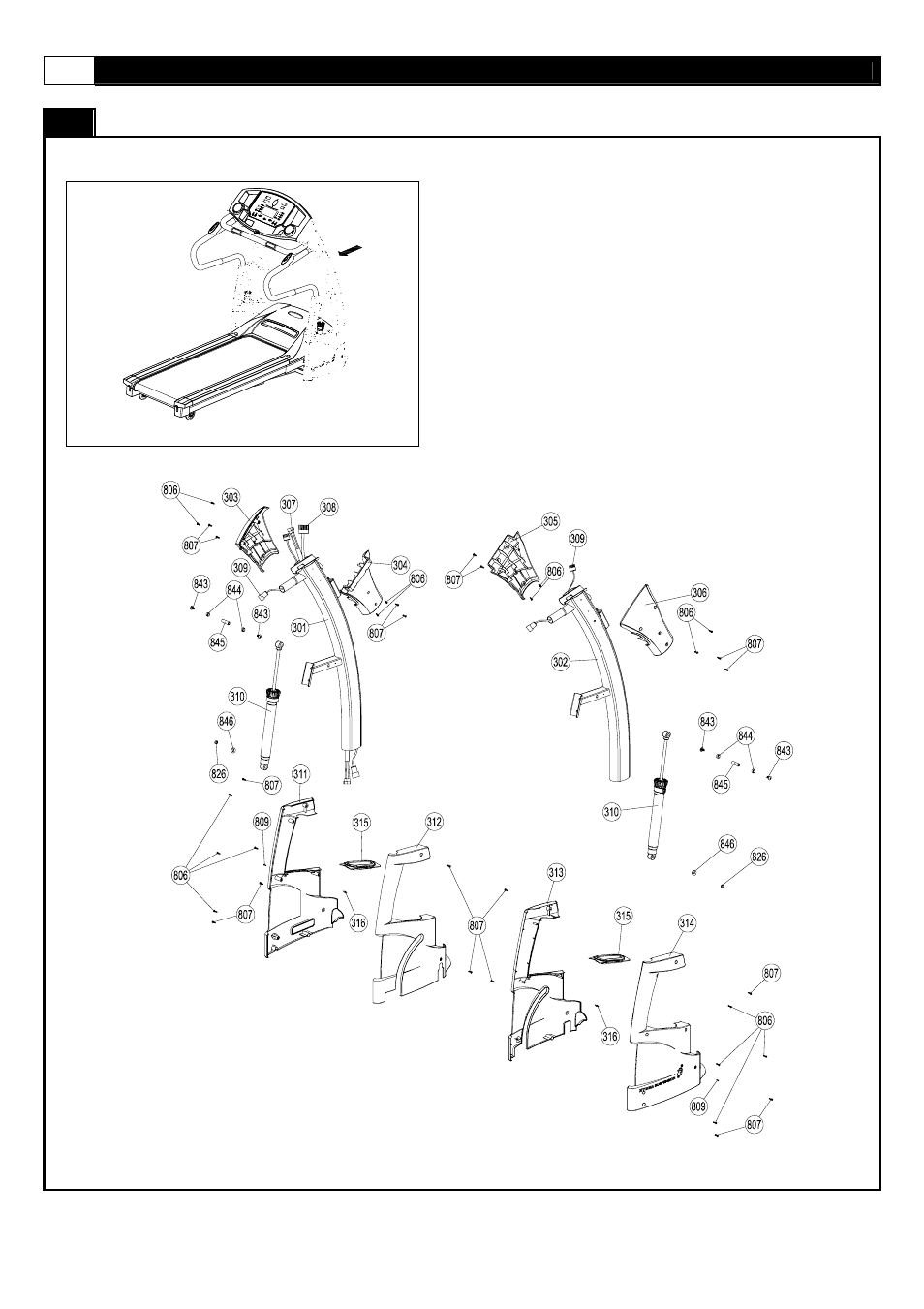 Parts diagram | Smooth Fitness Motorized 8.25E User Manual | Page 14 / 47