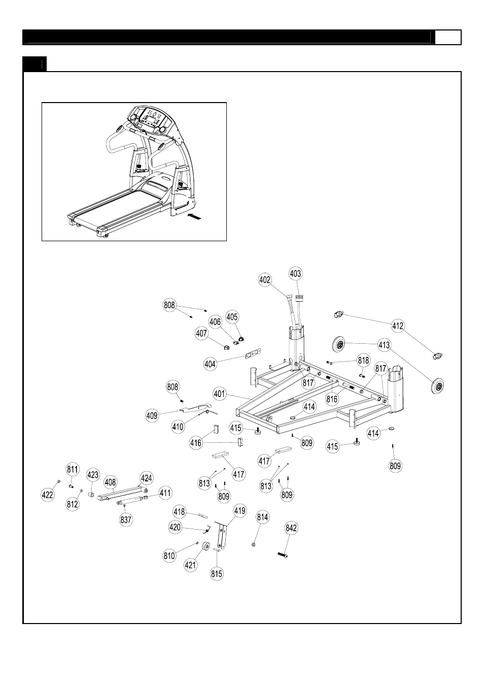 Parts diagram | Smooth Fitness Motorized 8.25E User Manual | Page 15 / 47