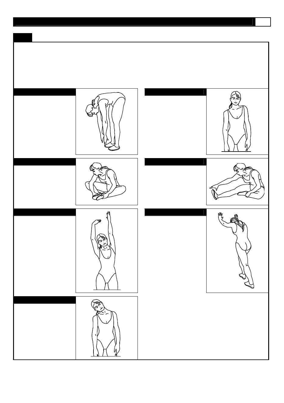 Stretching routine | Smooth Fitness Motorized 8.25E User Manual | Page 45 / 47