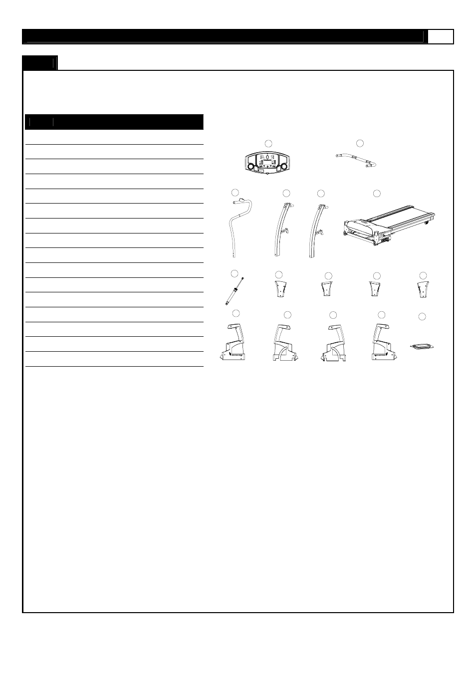 Contents checklist | Smooth Fitness Motorized 8.25E User Manual | Page 5 / 47