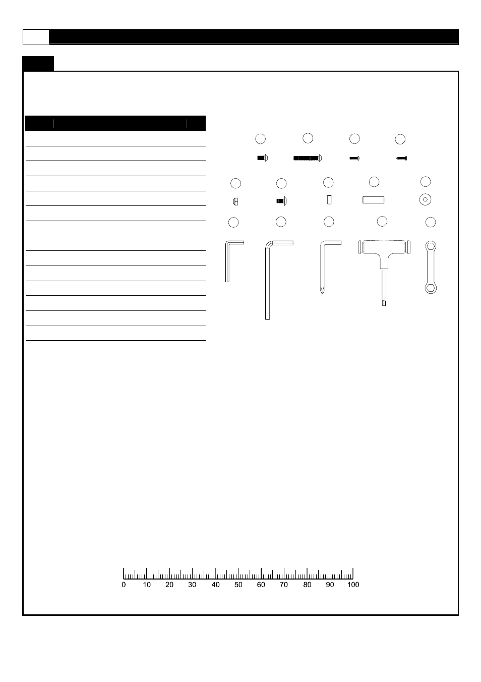 Hardware comparison chart, Millimeters | Smooth Fitness Motorized 8.25E User Manual | Page 6 / 47