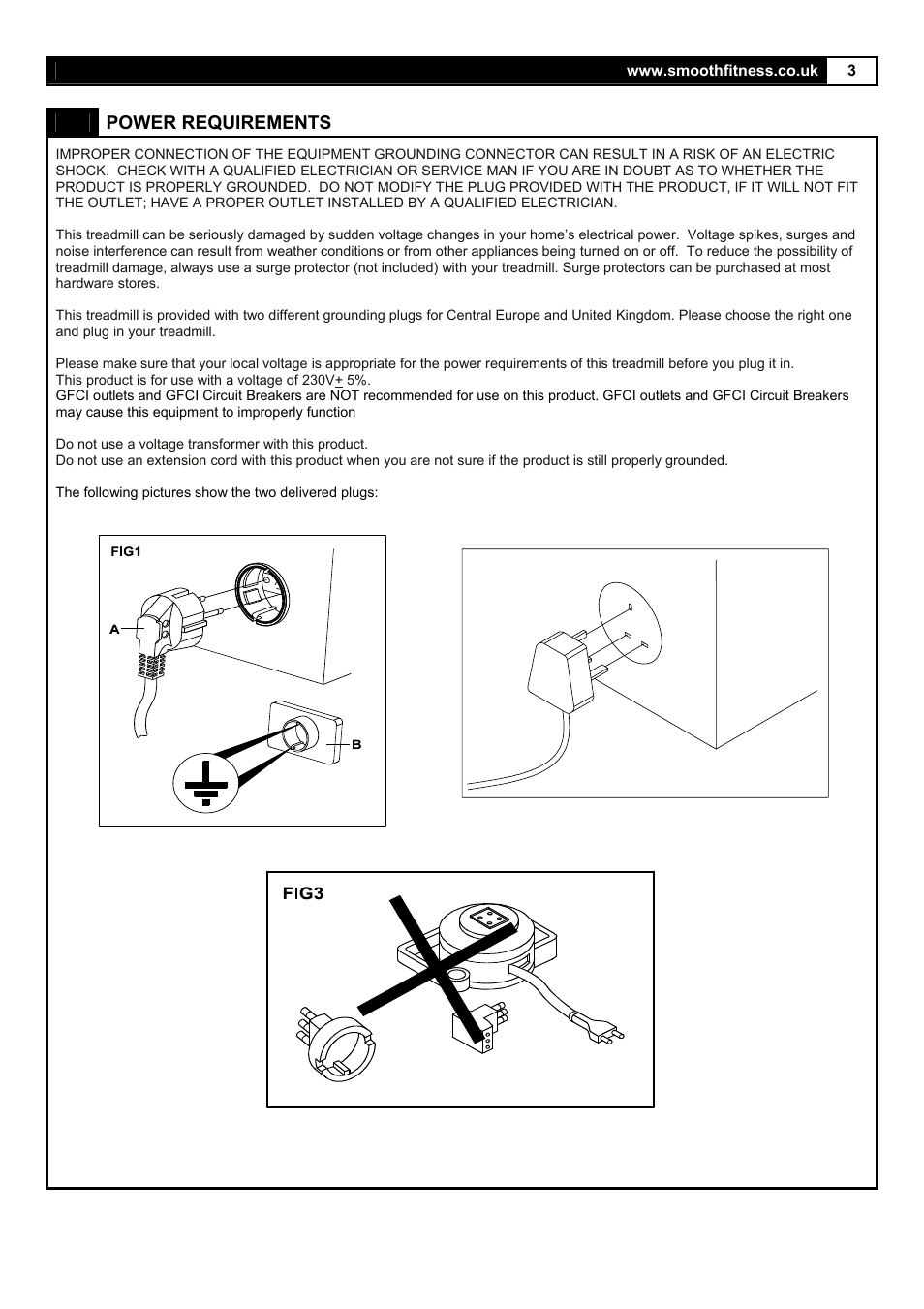 Smooth Fitness 5.25E User Manual | Page 3 / 45