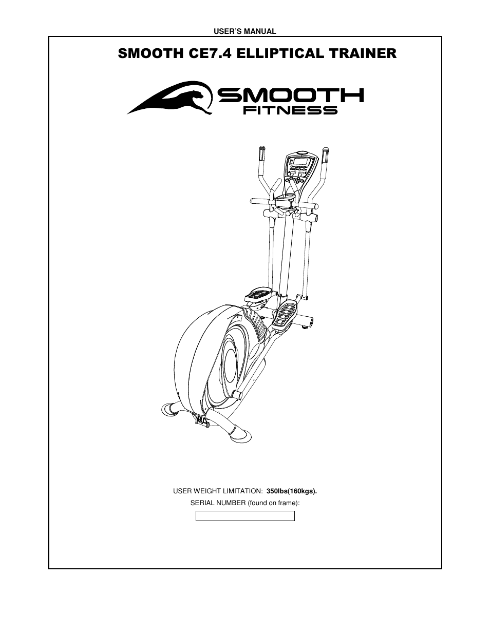 Smooth Fitness USER WEIGHT LIMITATION CE7.4 User Manual | 37 pages