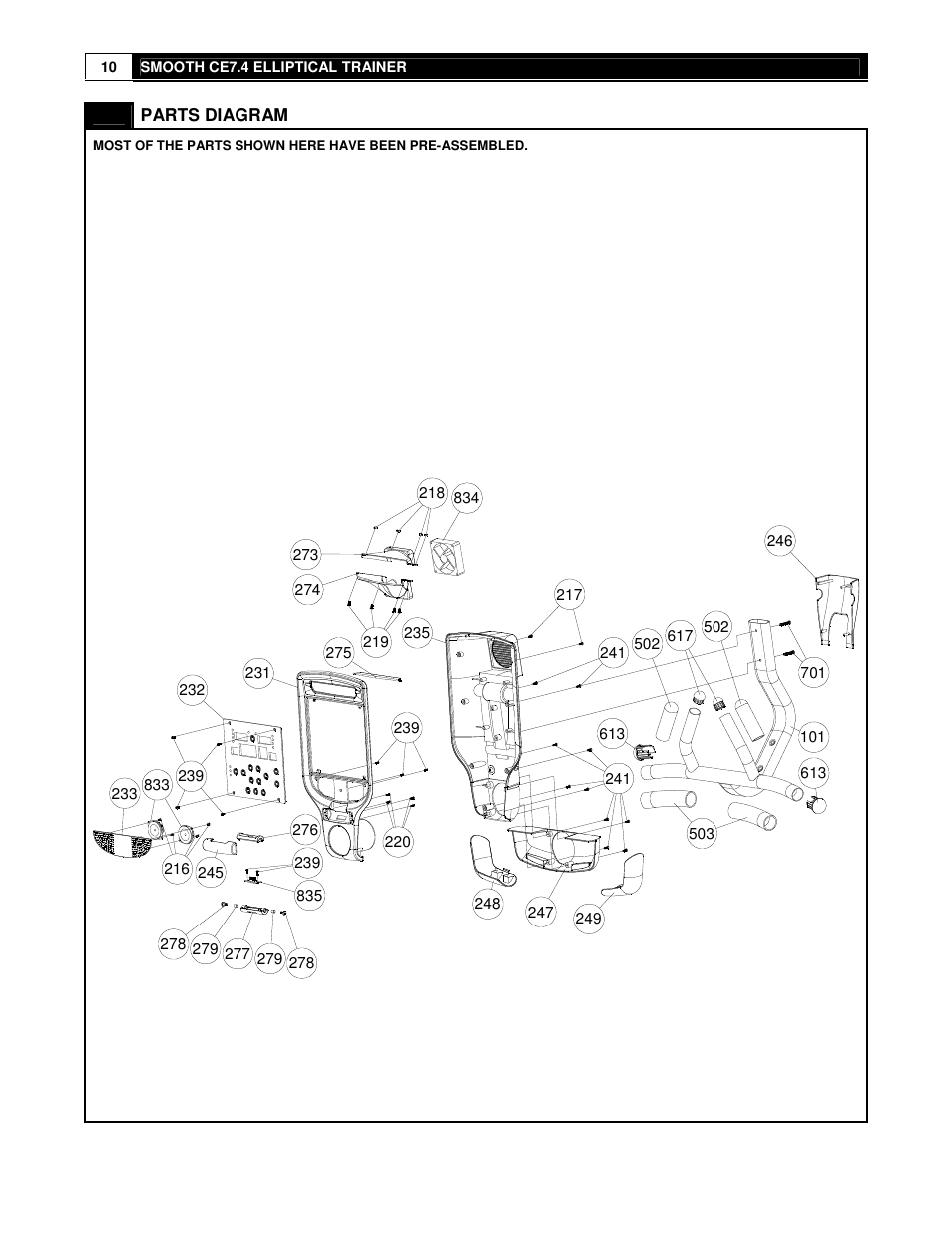Smooth Fitness USER WEIGHT LIMITATION CE7.4 User Manual | Page 10 / 37