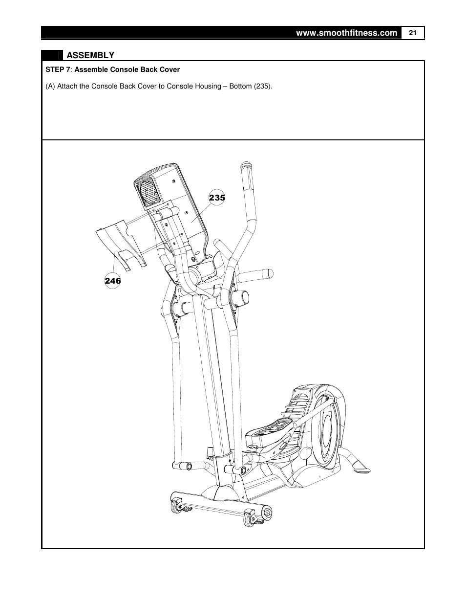 Smooth Fitness USER WEIGHT LIMITATION CE7.4 User Manual | Page 21 / 37