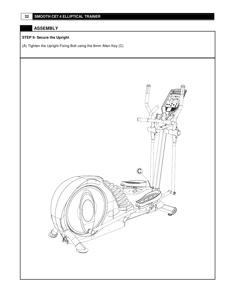 Smooth Fitness USER WEIGHT LIMITATION CE7.4 User Manual | Page 22 / 37