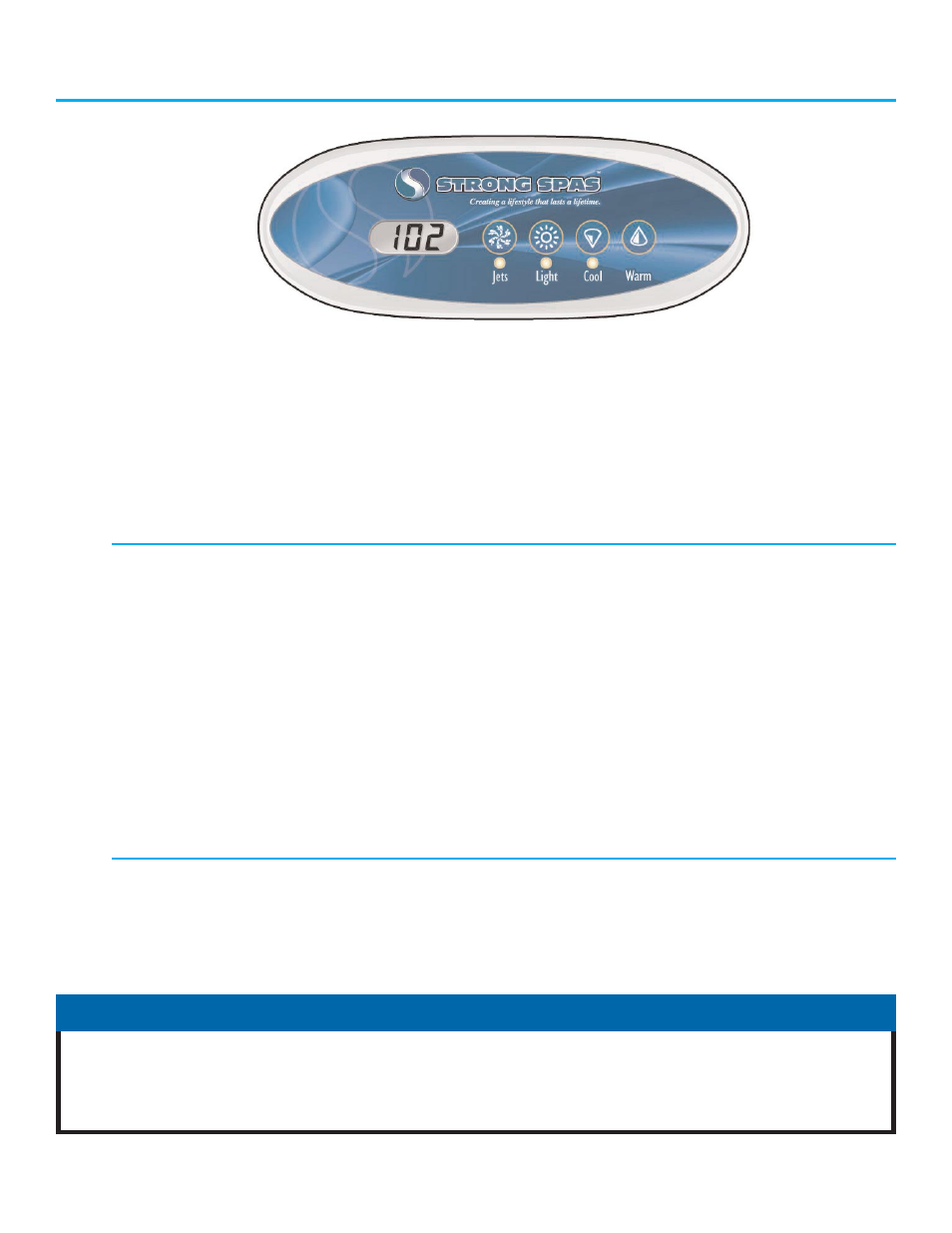 Control panel identification, 5before start up! important union adjustments | Strong Pools and Spas Grand Cayman Spa User Manual | Page 7 / 16