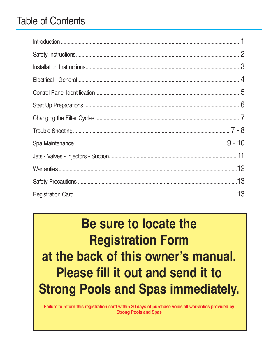 Strong Pools and Spas The Antigua User Manual | Page 2 / 16
