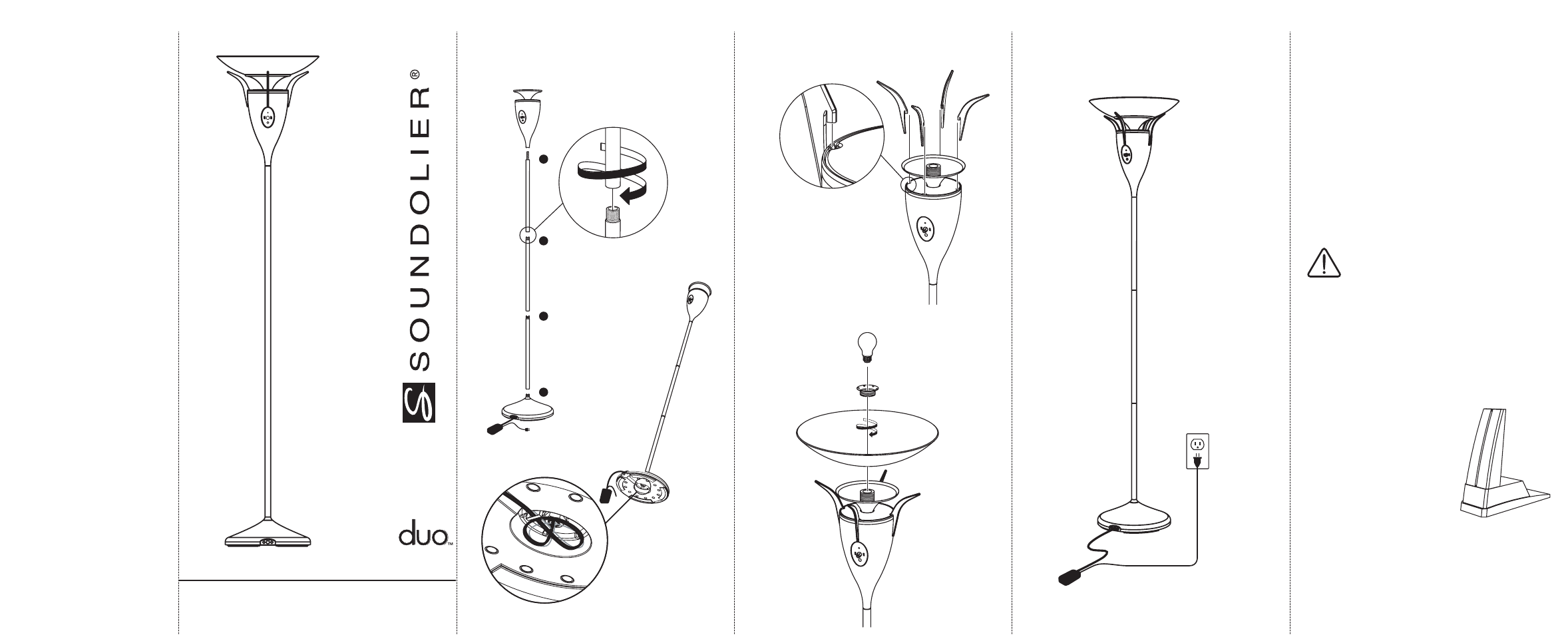 Soundolier Duo Wireless Speaker Lamp User Manual | 2 pages