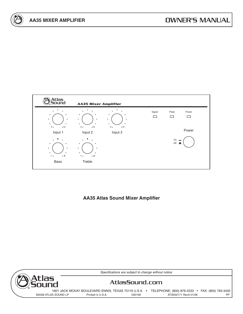 Soundolier AA35 User Manual | 24 pages