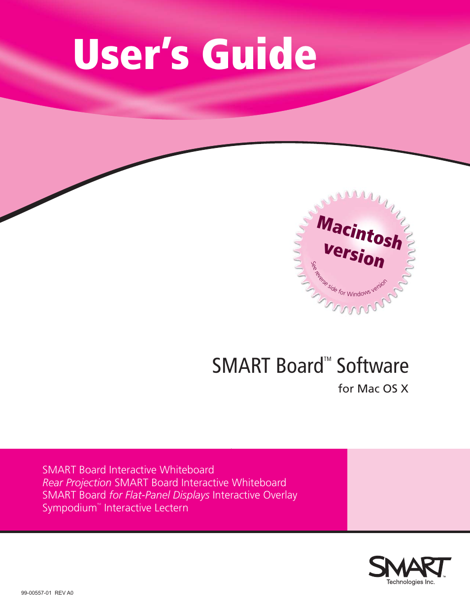 SimplySmart Smart Board Software For Mac OS X 99-00557-01 User Manual | 46 pages