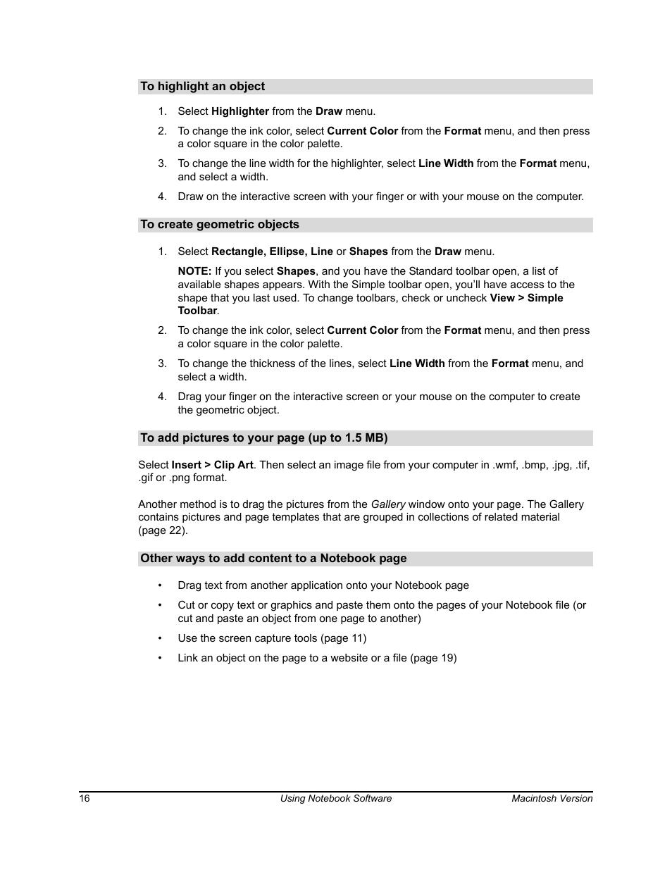 SimplySmart Smart Board Software For Mac OS X 99-00557-01 User Manual | Page 22 / 46