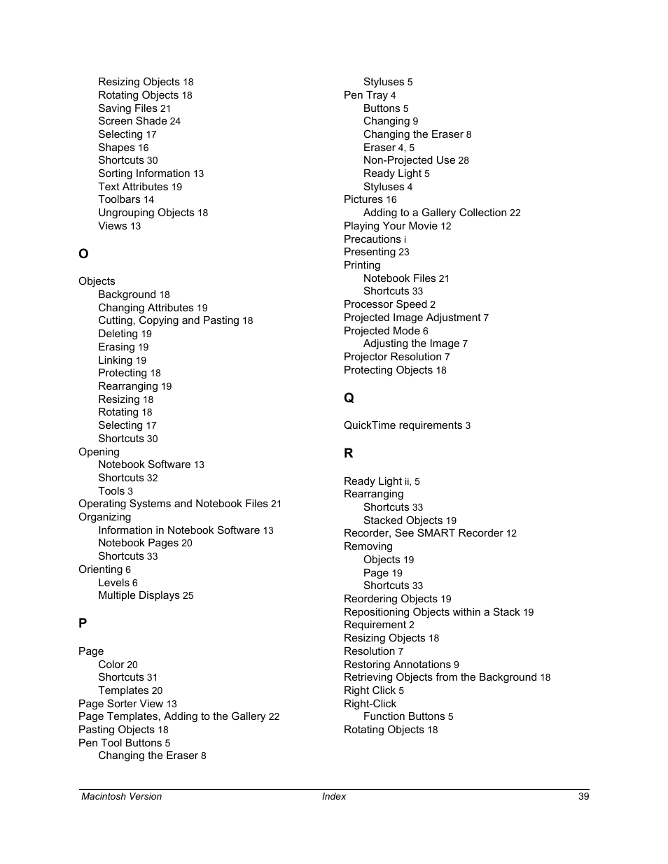 SimplySmart Smart Board Software For Mac OS X 99-00557-01 User Manual | Page 45 / 46