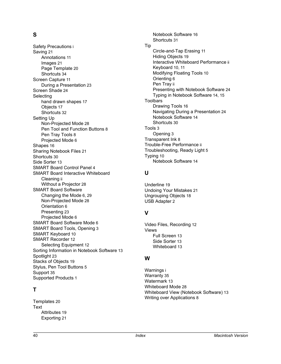 SimplySmart Smart Board Software For Mac OS X 99-00557-01 User Manual | Page 46 / 46