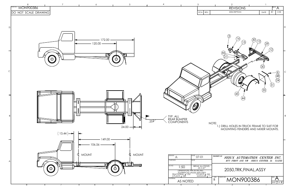 2050,trk,final,assy, Revisions | Sioux Tools 2050 User Manual | Page 19 / 53