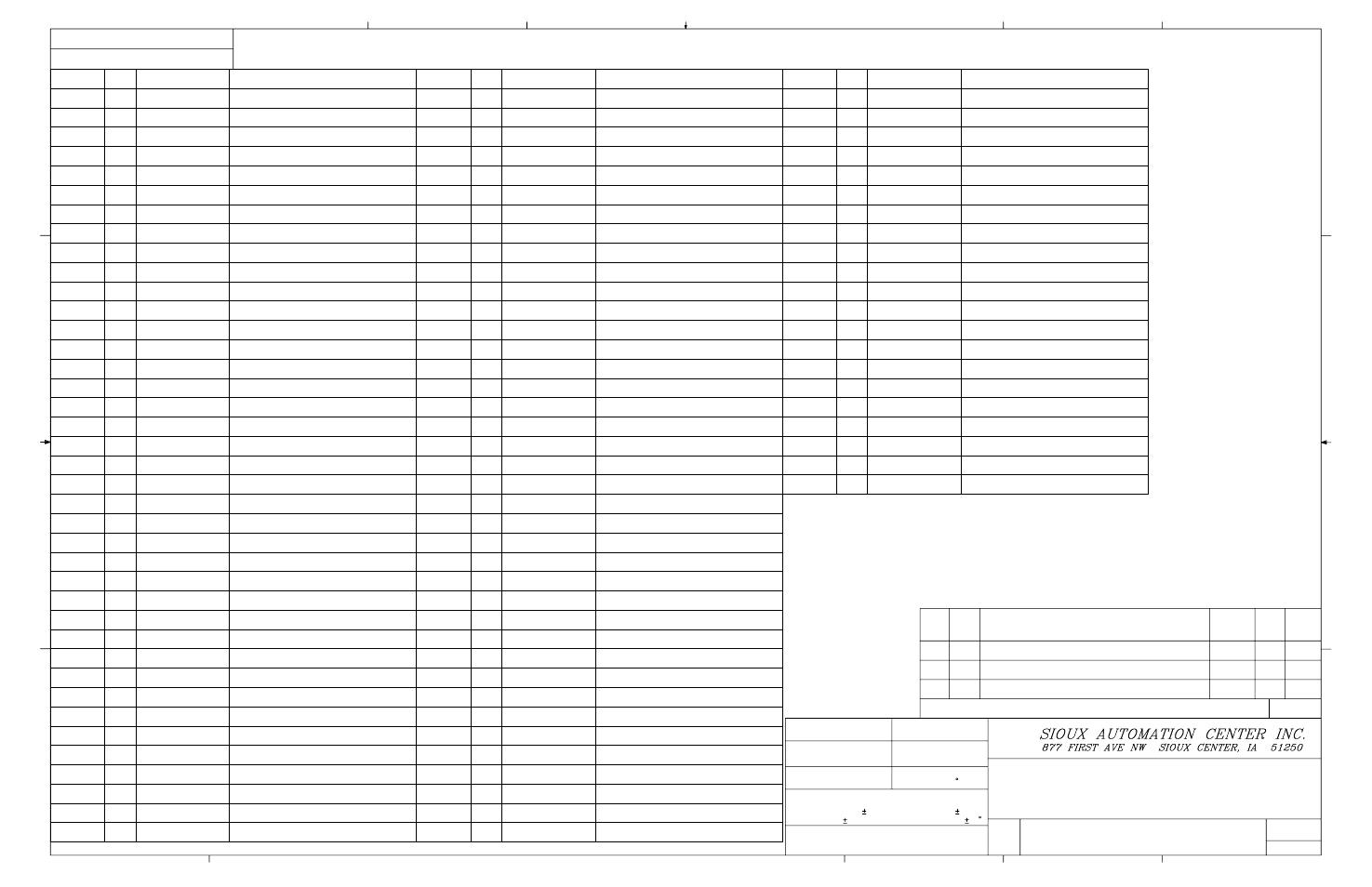 2050,trk,base,assy, Revisions, Sioux automation center inc | Sioux Tools 2050 User Manual | Page 22 / 53