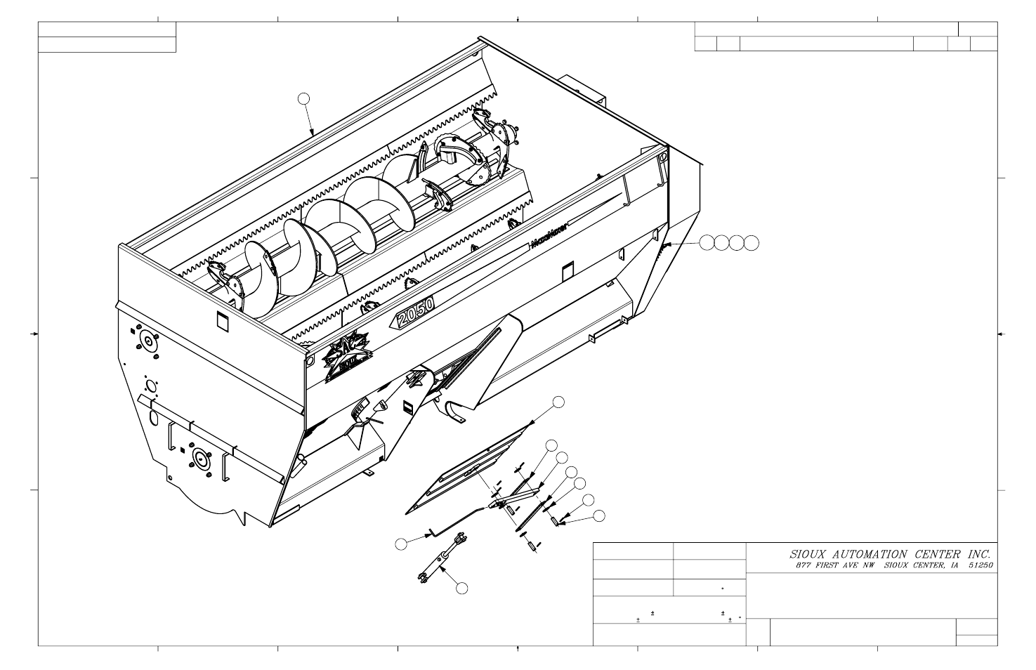 2050,trk,base,assy, Revisions, Sioux automation center inc | Sioux Tools 2050 User Manual | Page 23 / 53