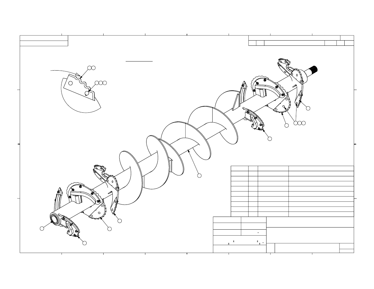 Auger,top,blade,2050,assy, Warning | Sioux Tools 2050 User Manual | Page 26 / 53