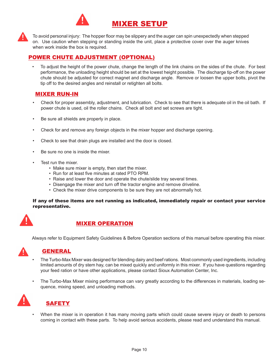 Mixer setup | Sioux Tools TURBO-MAX 6056 User Manual | Page 10 / 28