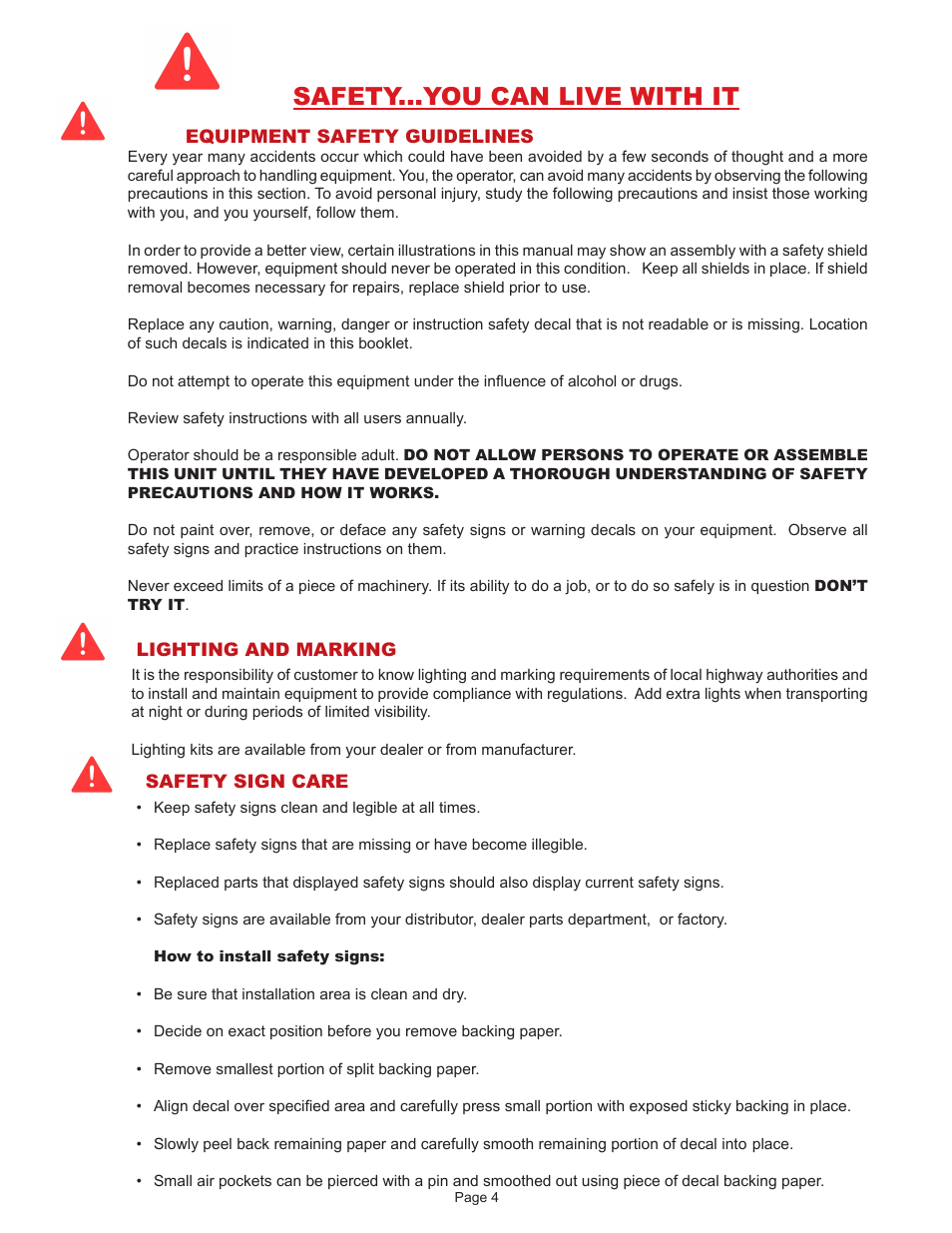 Safety...you can live with it | Sioux Tools TURBO-MAX 6056 User Manual | Page 4 / 28