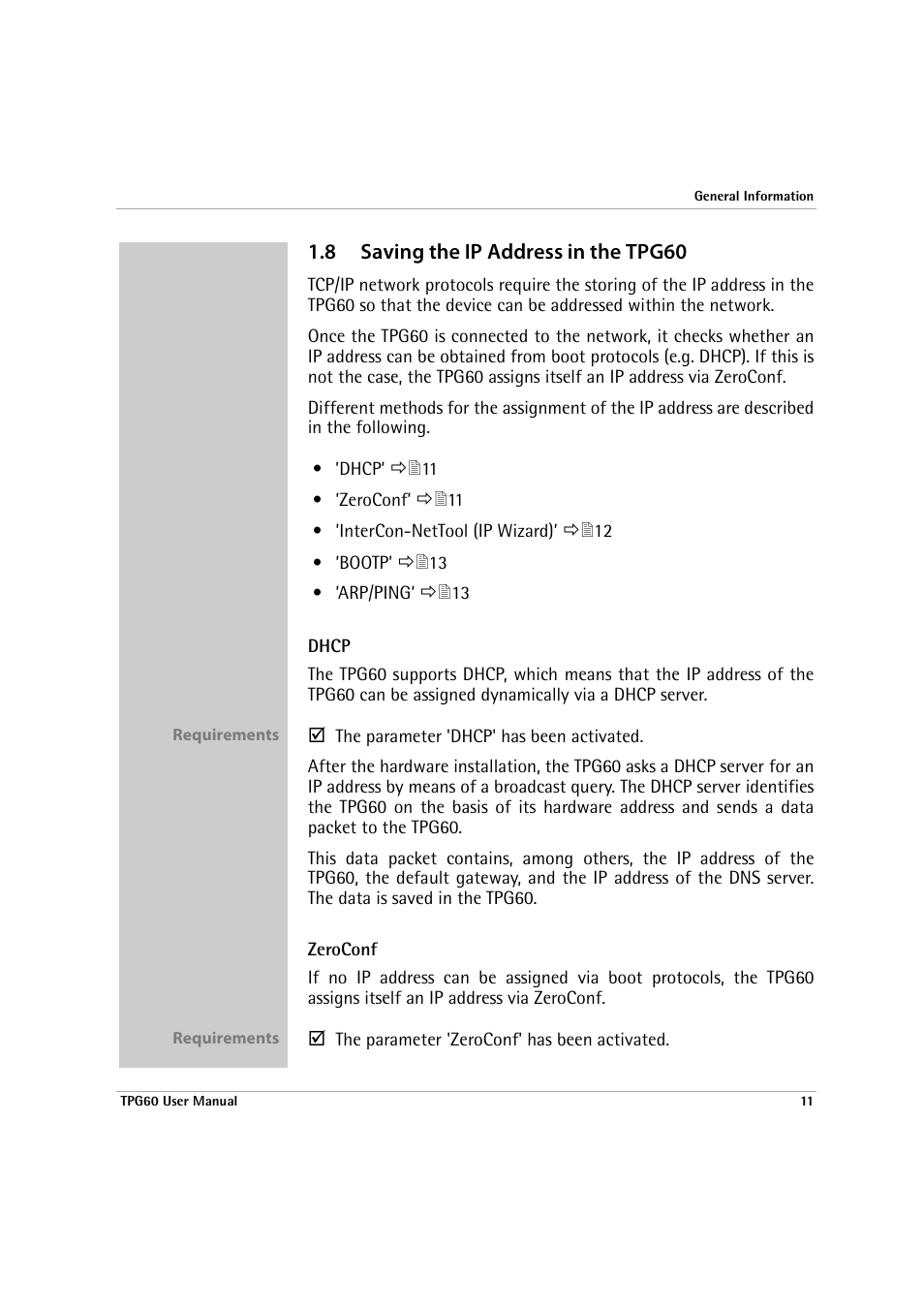 8 saving the ip address in the tpg60, Saving the ip address in the tpg60 | SEH Computertechnik TPG60 User Manual | Page 11 / 87