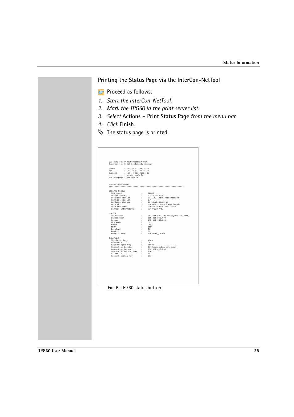 SEH Computertechnik TPG60 User Manual | Page 28 / 87