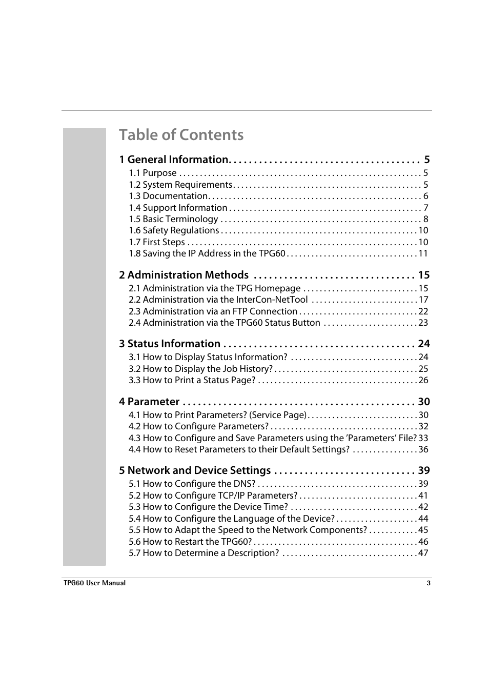 SEH Computertechnik TPG60 User Manual | Page 3 / 87